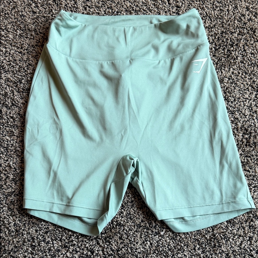 gymshark Mint Green scrunch shorts